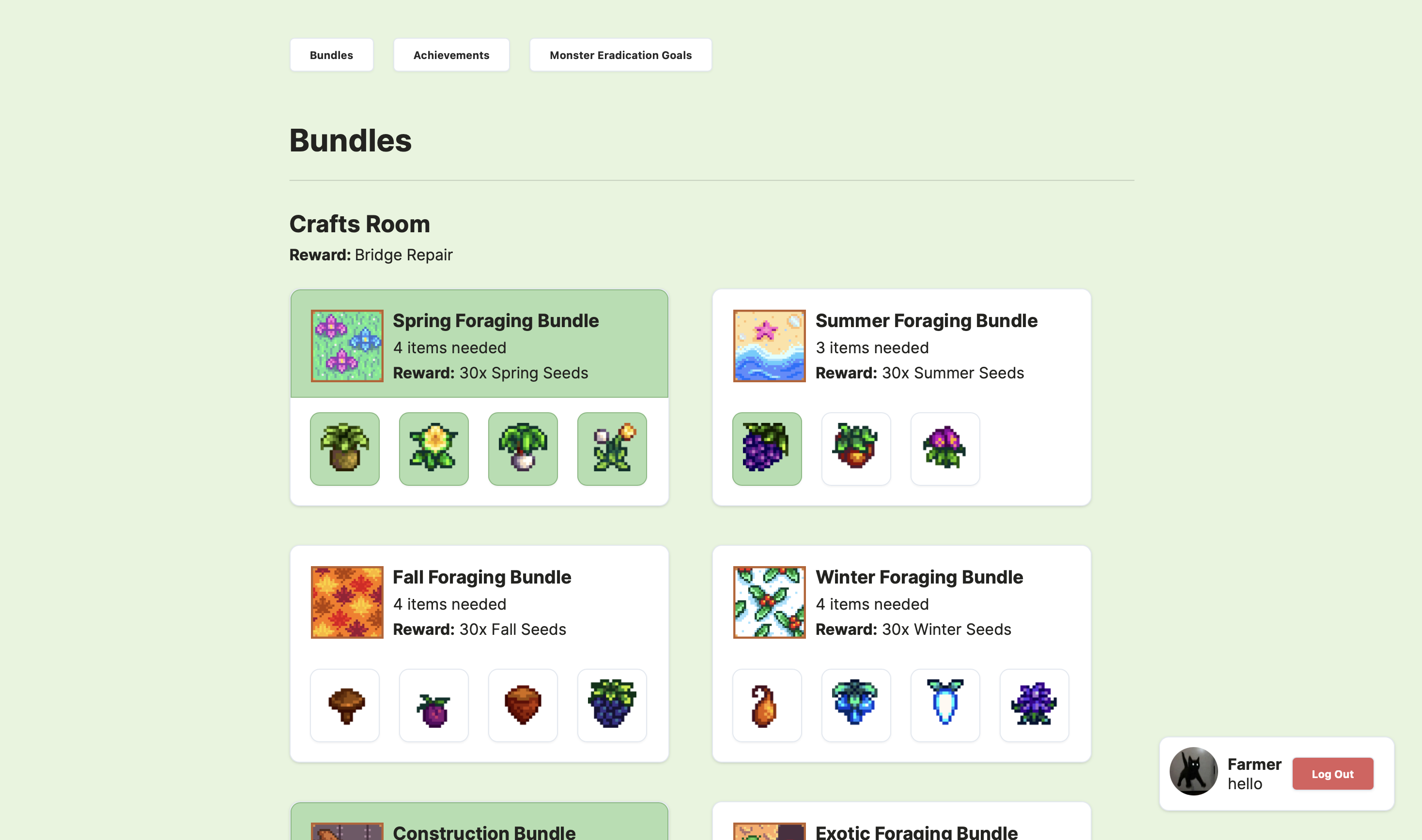 Stardew Valley Tracker